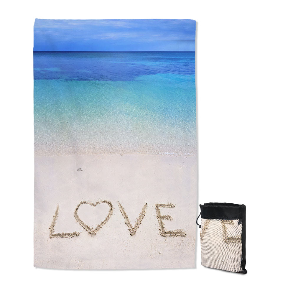 Romantic Giant Beach Towel The Beach of Love