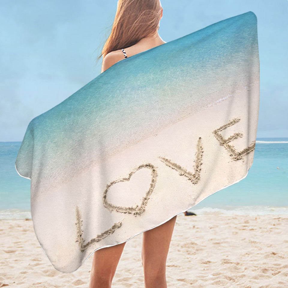 Romantic Pool Towels The Beach of Love