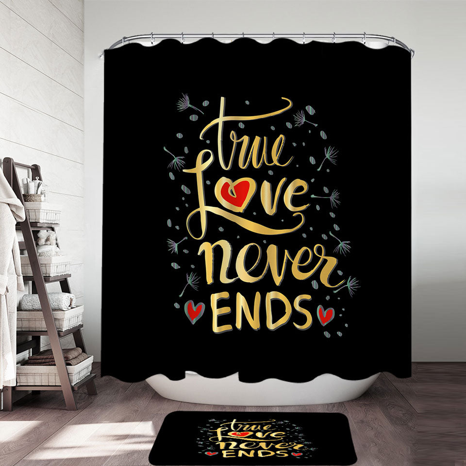 Romantic Quote Shower Curtain