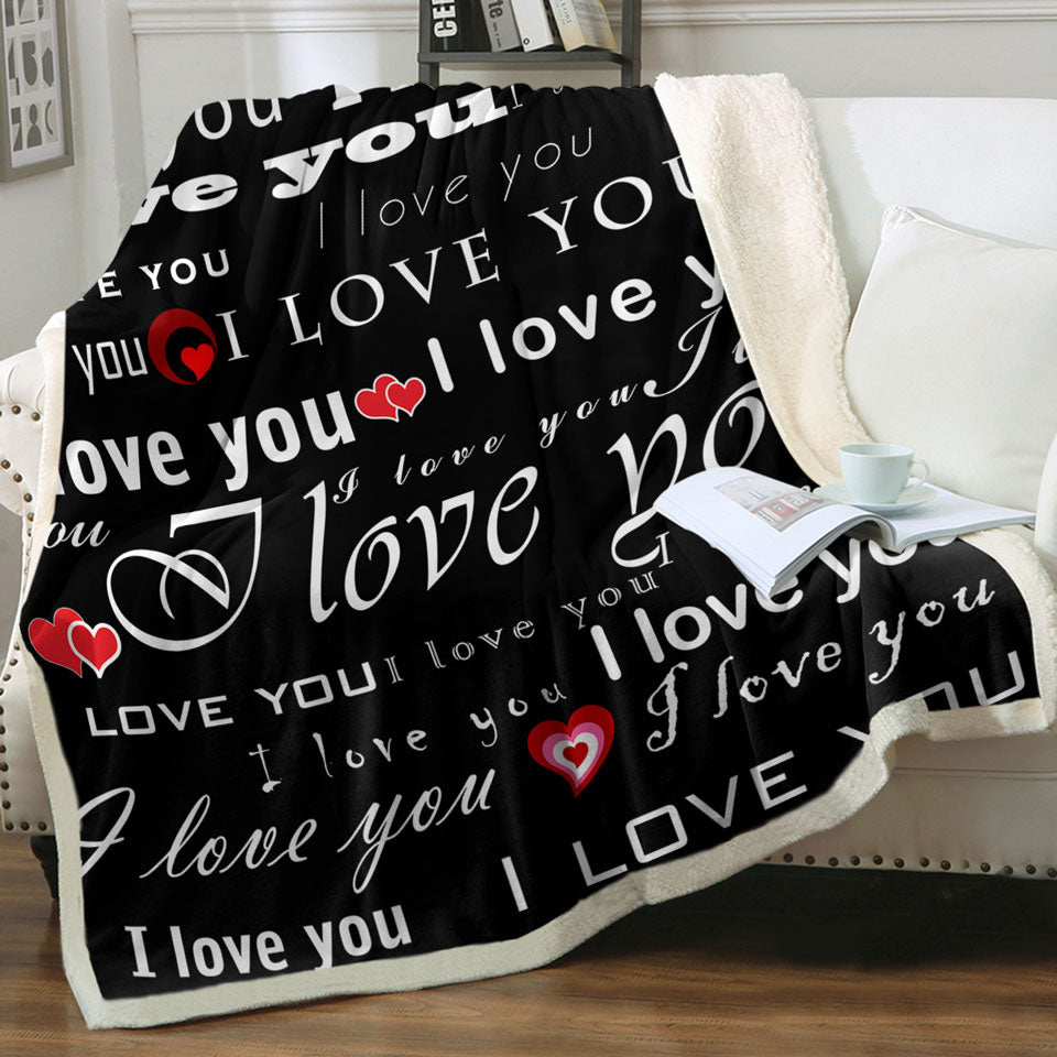 Romantic Quotes Throws I Love You