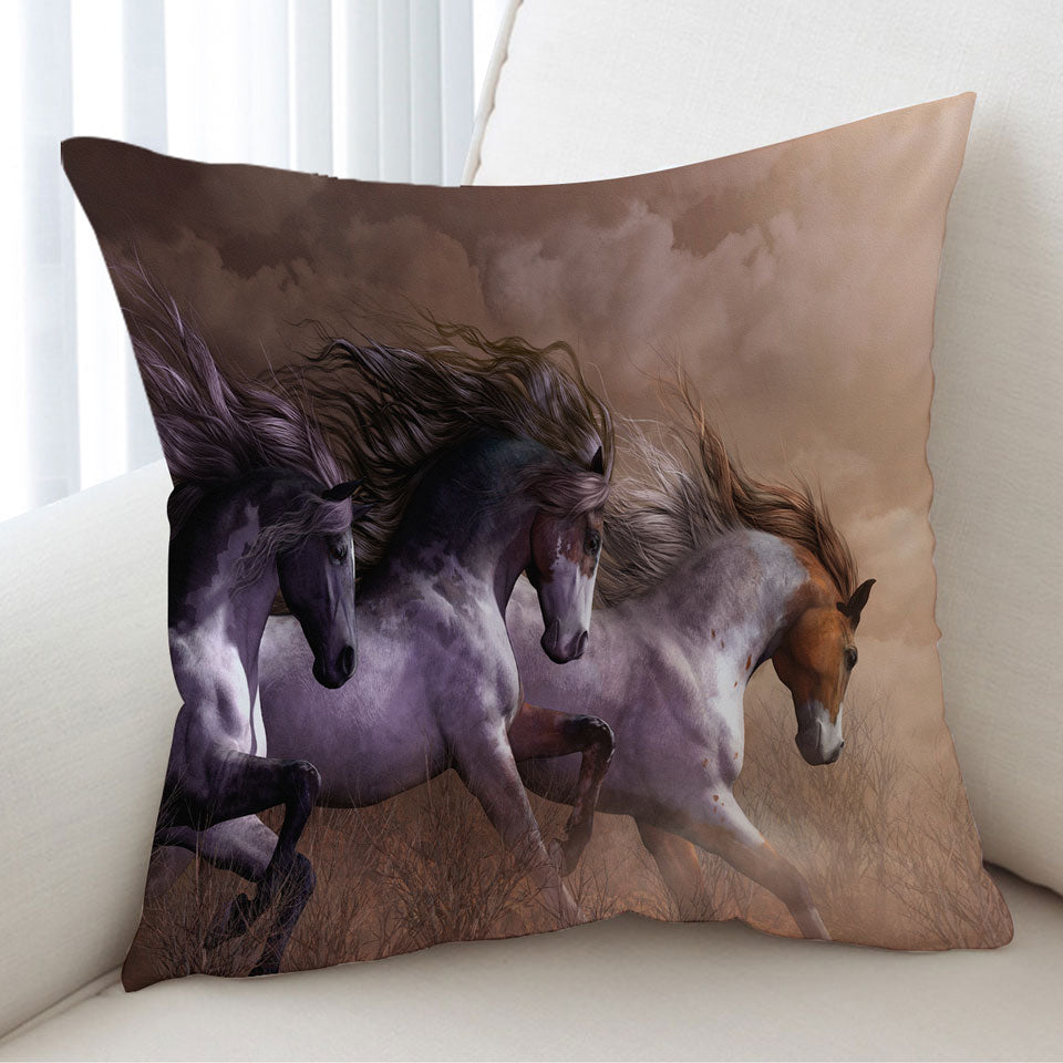 Run To Freedom Wild Horses Cushion Covers