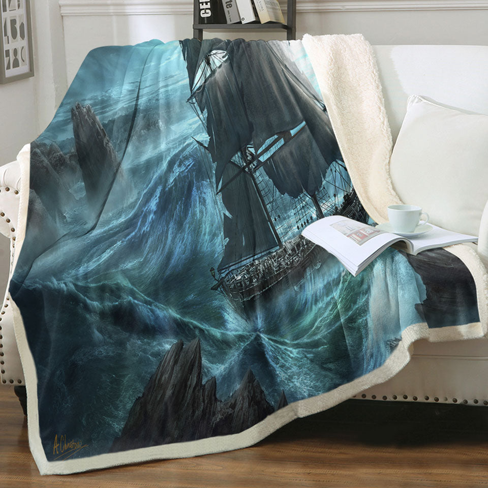 products/Sailing-Ship-Blankets-in-the-Dangerous-Seas