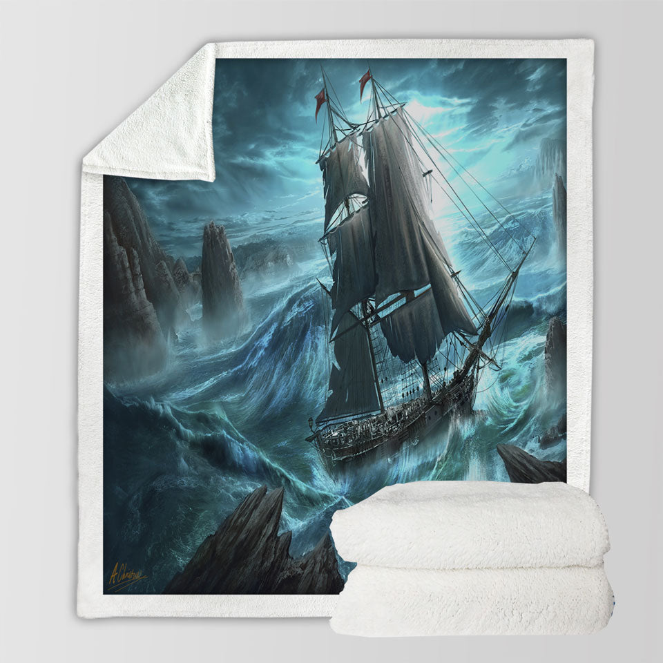 products/Sailing-Ship-Throw-Blanket-in-the-Dangerous-Seas