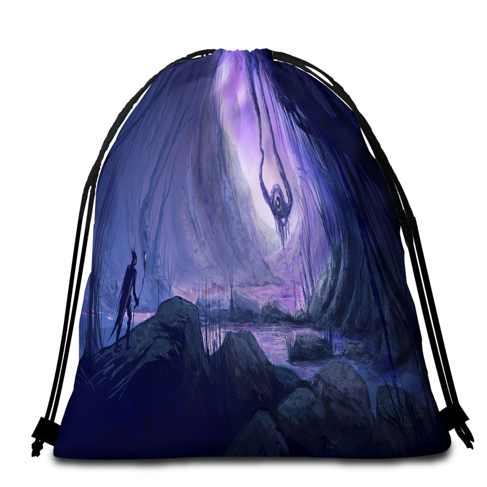 Nature Art Multi Colored Birds Beach Bags and Towels