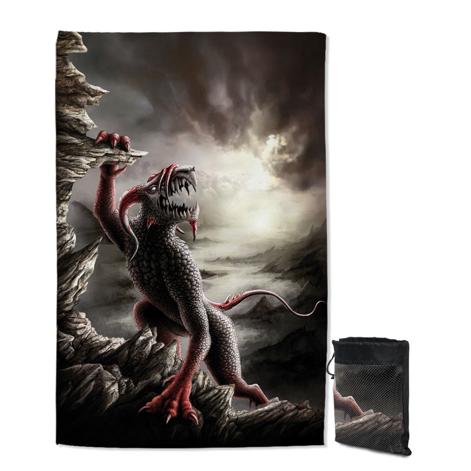 Scary Beach Towels for Travel Art the Crematoria Frightening Creature