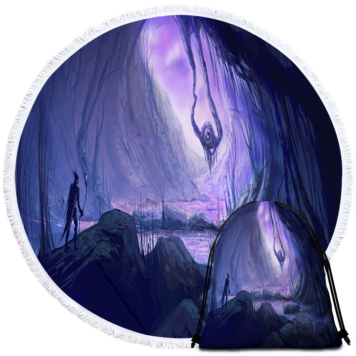 Scary Big Beach Towels Art the Nightmare Marsh