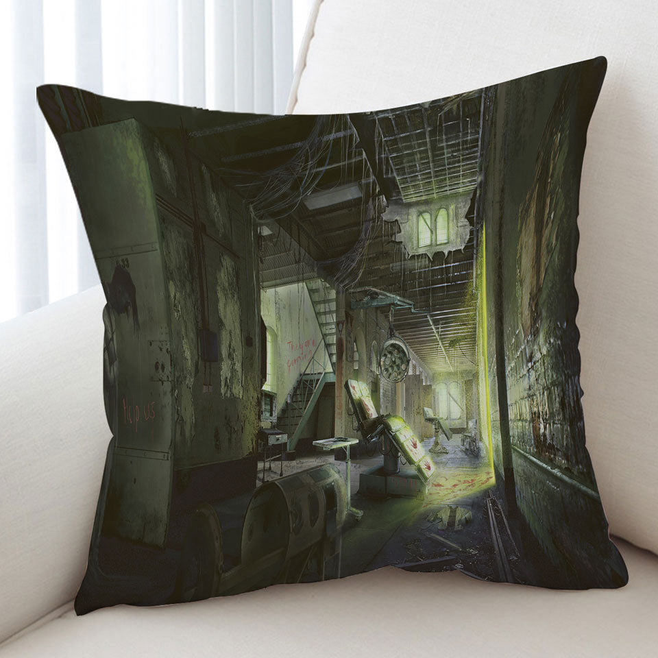 Scary Cushions Horror Asylum Scene