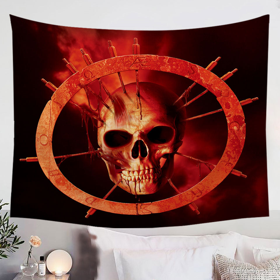 Scary-Dark-Art-Blood-Ring-Skull-Wall-Decor-Tapestries-Art-Prints