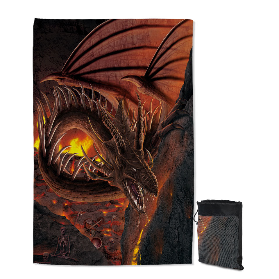 Scary Dragon Hellfire Dragon Swims Towel