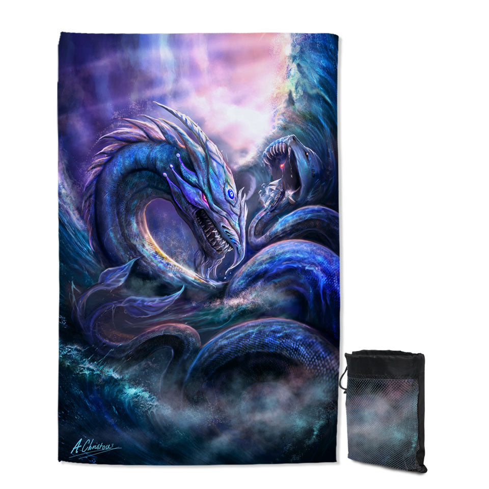 Scary Dragon Lightweight Beach Towel Monster of the Ocean
