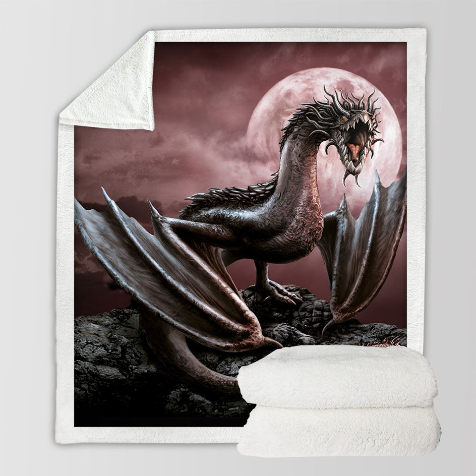 products/Scary-Fantasy-Art-Darius-Moon-Dragon-Fleece-Blankets