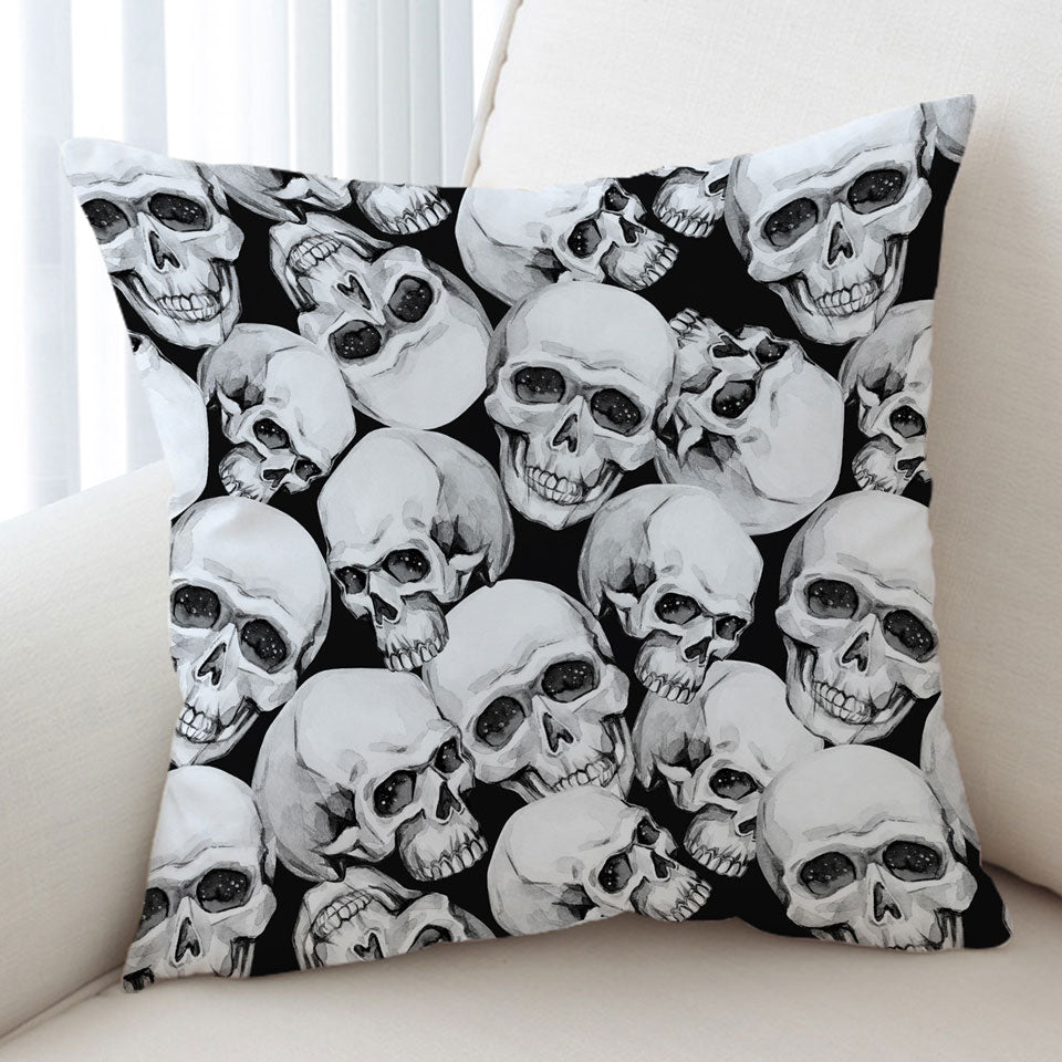 Scary Human Skulls Mens Cushion Covers
