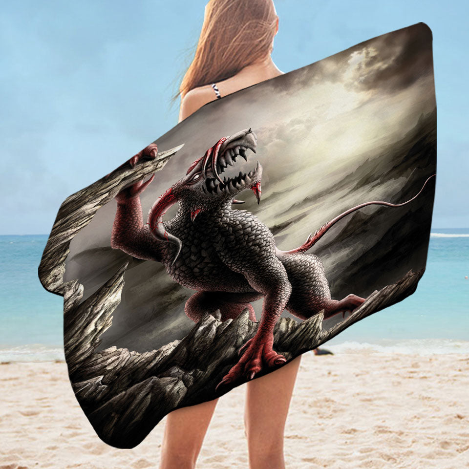 Scary Microfibre Beach Towels Art the Crematoria Frightening Creature