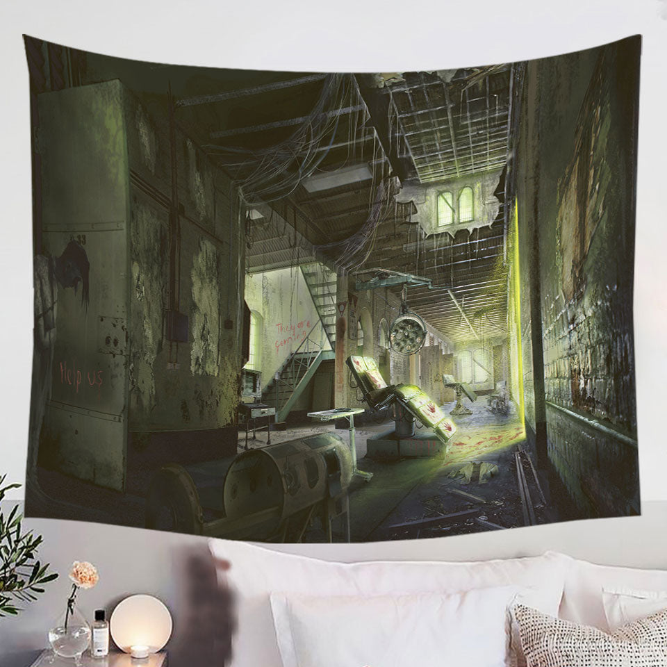 Scary-Wall-Art-Horror-Asylum-Scene