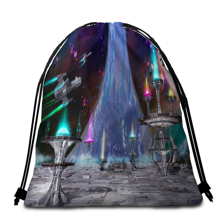 Cool Art Black Deadly Sweet Lips and Lollipop Skull Beach Bags and Towels