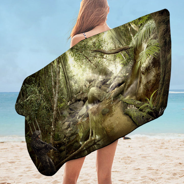 Science Fiction Jungle Pool Towels