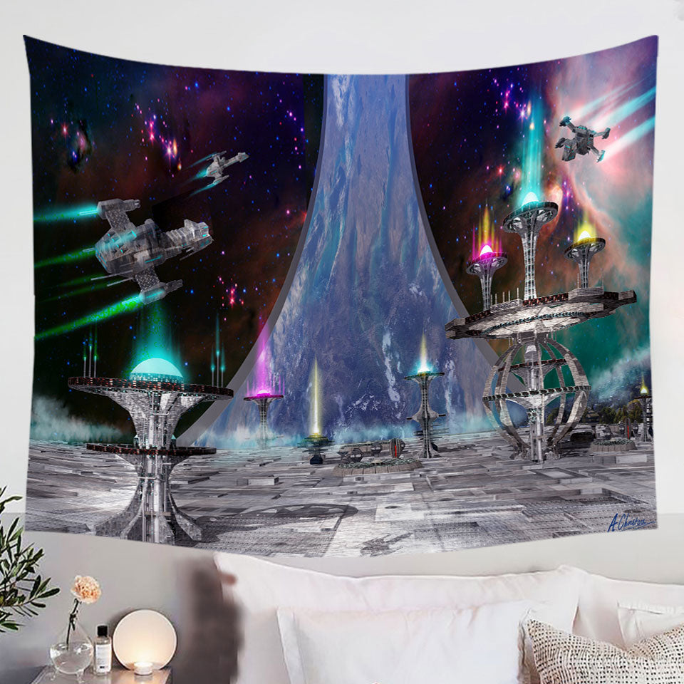 Science-Fiction-Tapestry-Art-Ring-World
