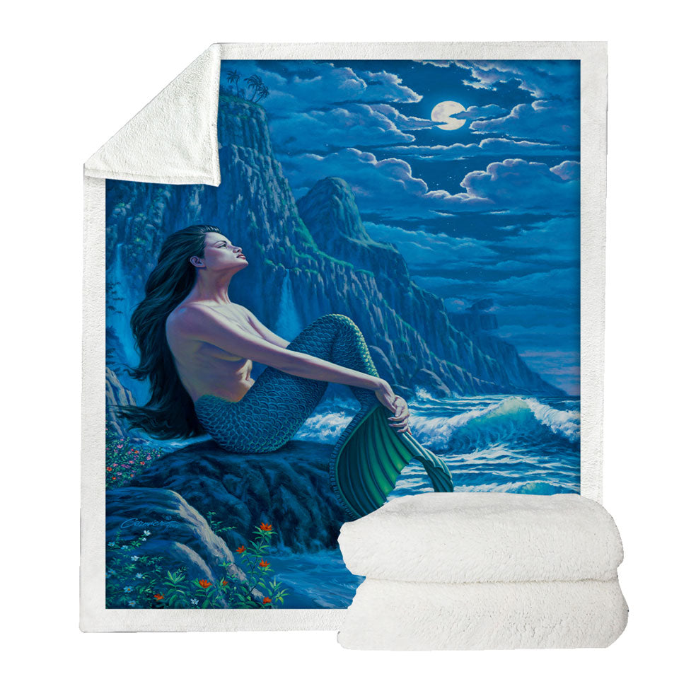 Serenity Coastal Cliffs Mermaid Throws