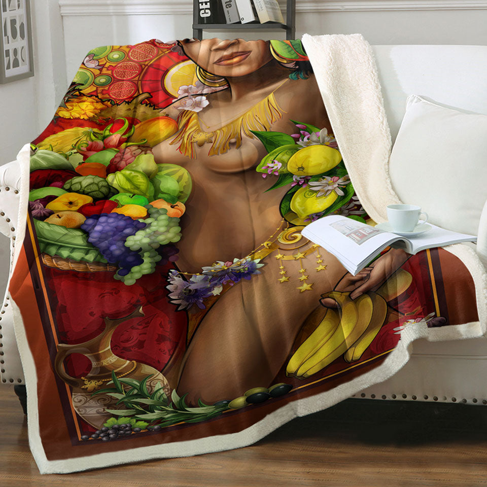 products/Sexy-Black-Woman-Throw-Blanket-Goddess-of-Fruit