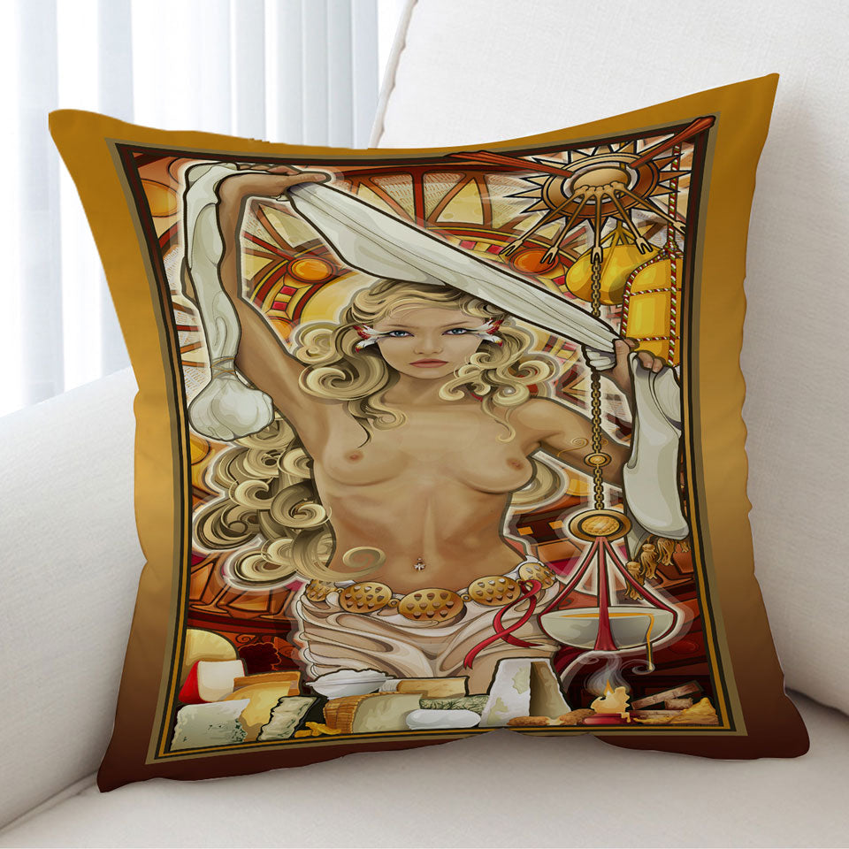 Sexy Cushion Covers Woman Goddess of Cheese