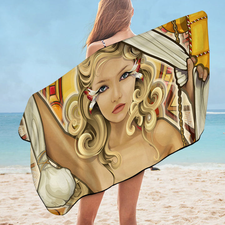 Sexy Pool Towels Woman Goddess of Cheese