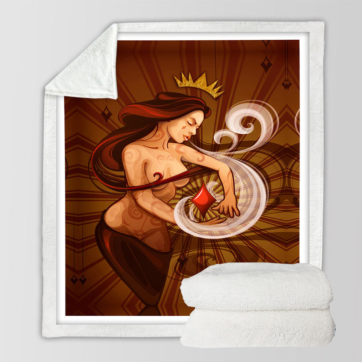 products/Sexy-Sherpa-Blanket-Cool-Art-Queen-of-Diamonds