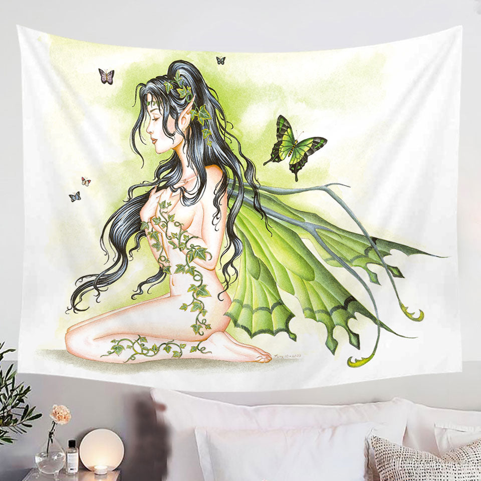 Sexy-Tapestry-Fantasy-Art-the-Green-Ivy-Fairy