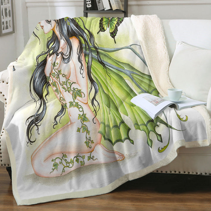 products/Sexy-Throw-Blanket-Fantasy-Art-the-Green-Ivy-Fairy