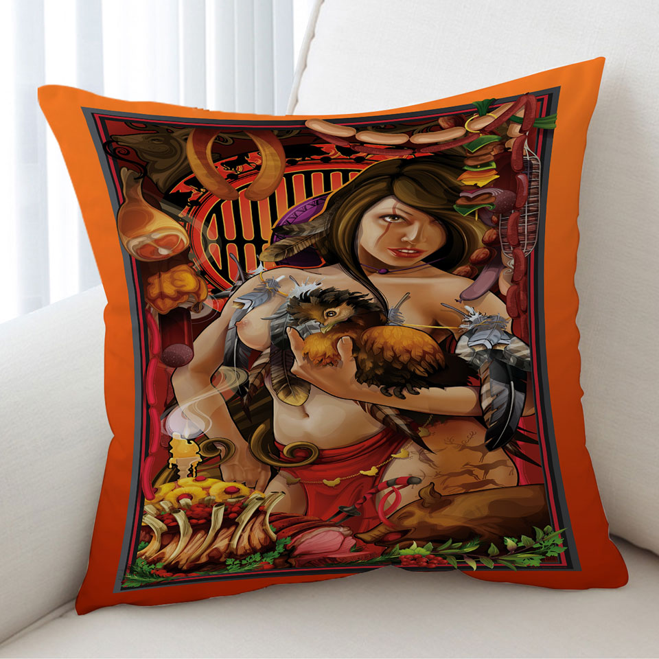 Sexy Throw Cushions Art Fine Girl the Goddess of Meat