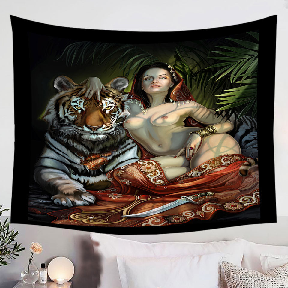 Sexy-Woman-Wall-Decor-Tapestries-the-Tiger-Princess