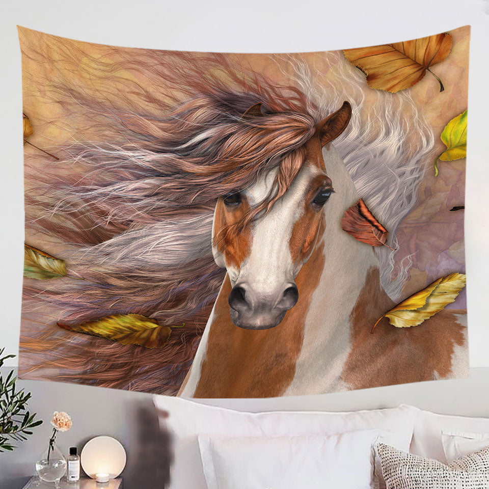 Shanti-Autumn-Leaves-Horse-Tapestry