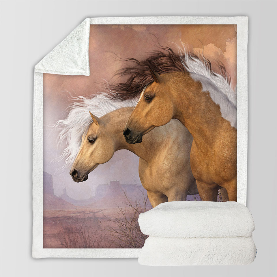 products/Sherpa-Blankets-with-Sunset-Gold-Wild-American-Horses