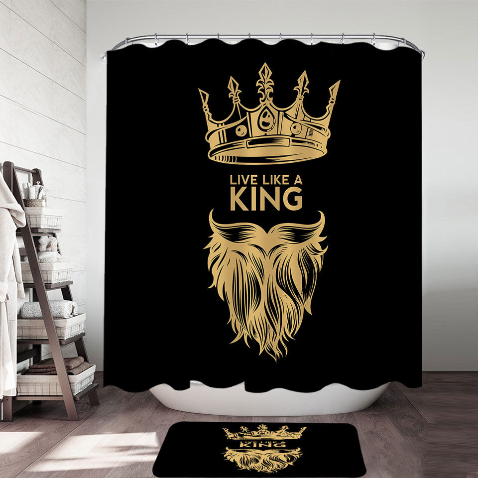Shower Curtains for Guys Bathroom Mens Design Live Like a King