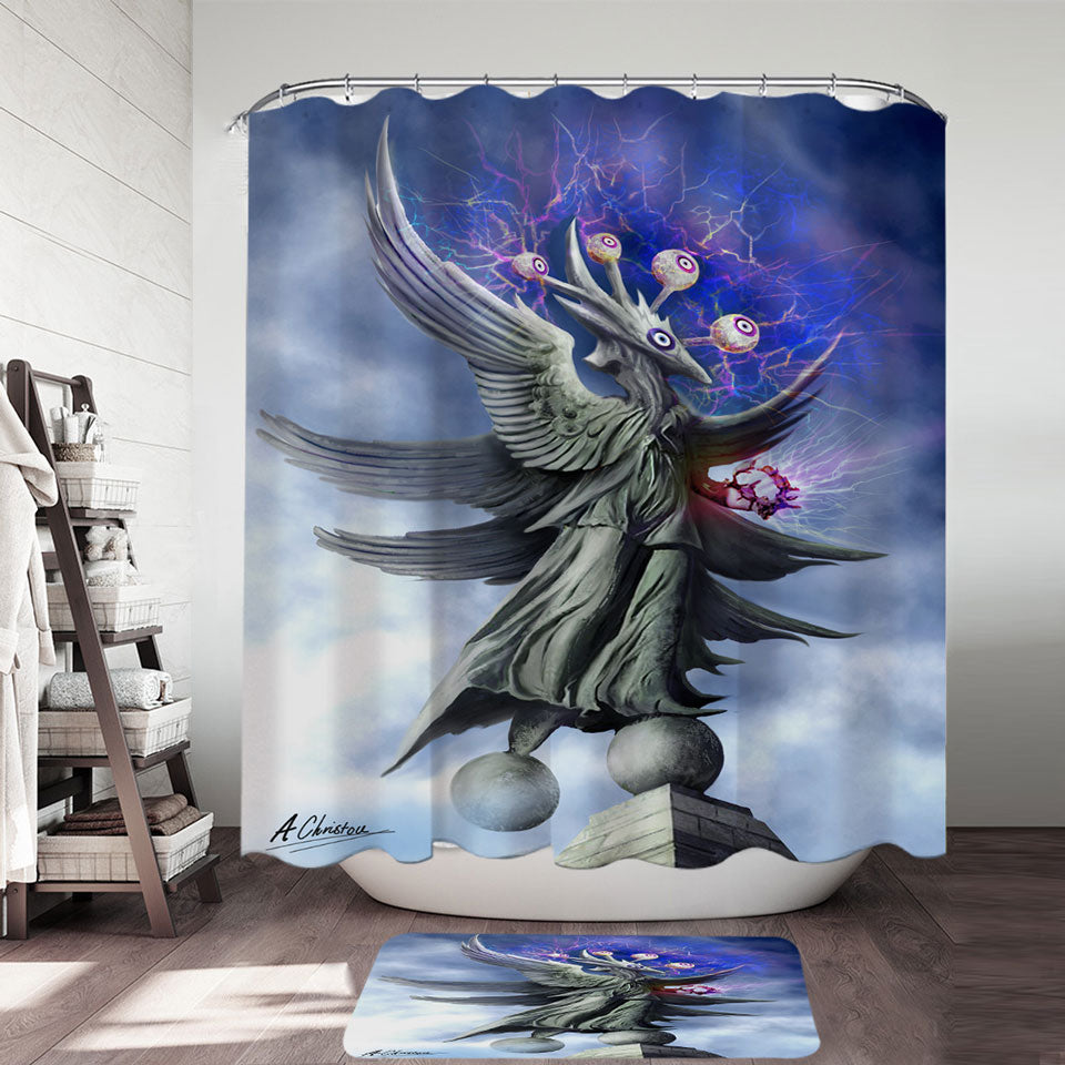 Shower Curtains of Fiction Art Surreal Eye Angel