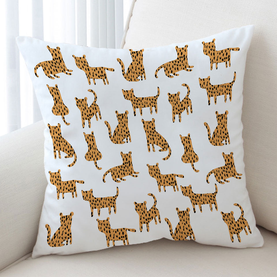 Simple Cheetah Cute Drawing Decorative Pillows