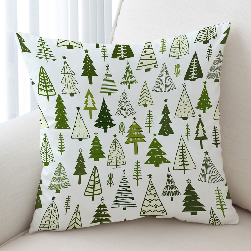 Simple Drawing Christmas Trees Cushions