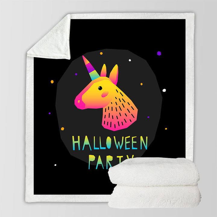 Simple Unicorn Decorative Blankets for Halloween Party