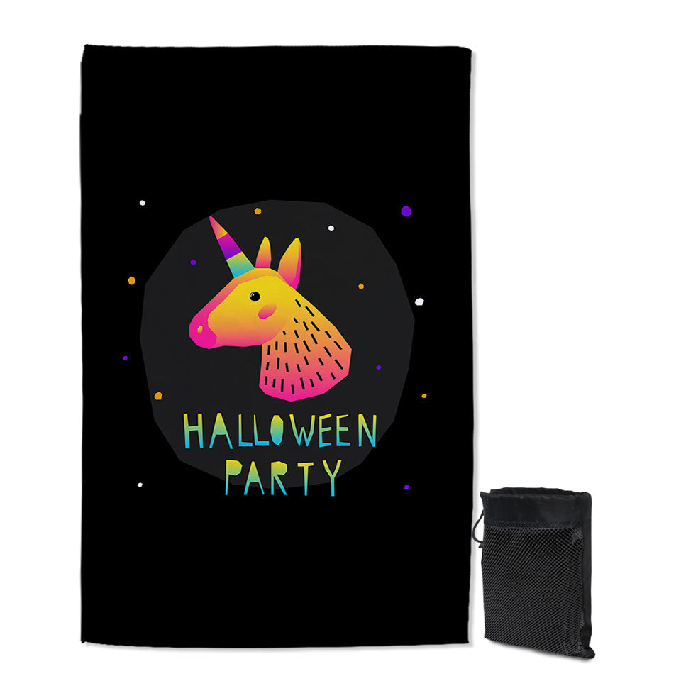 Simple Unicorn Giant Beach Towel for Halloween Party