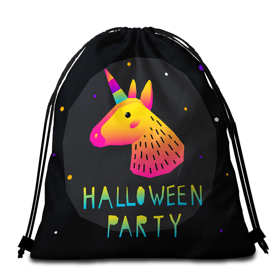 Simple Unicorn Halloween Party Beach Towel Pack