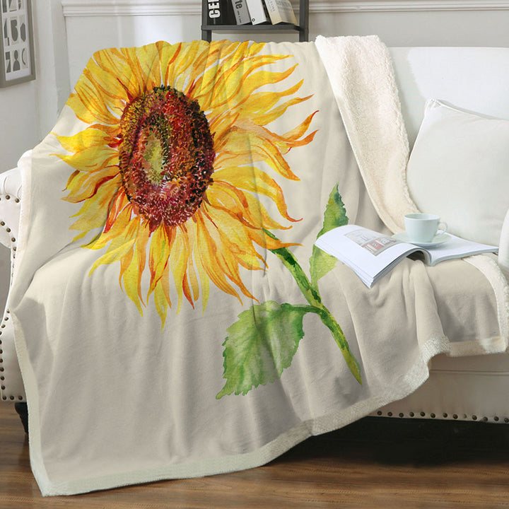 Single Painted Sunflower Beautiful Thorws