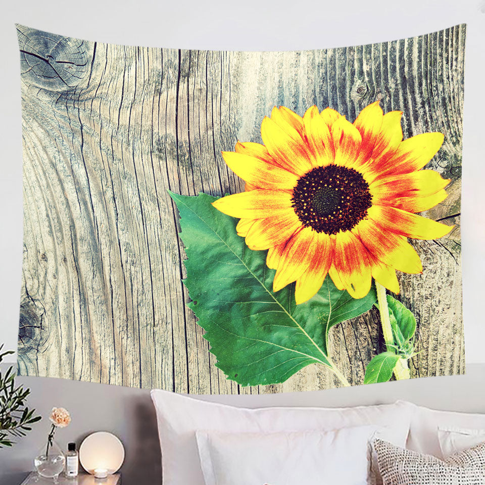 Single Sunflower Tapestry