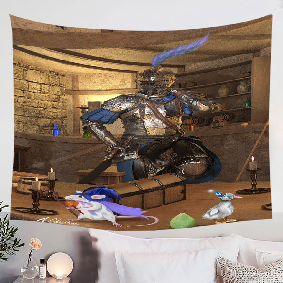 Sir-Simion-the-Dragonhearted-Fantasy-Art-Tapestry-Wall-Hanging