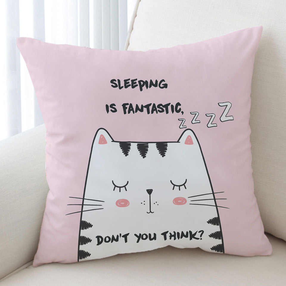 Sleepy Cat Cushion Cover