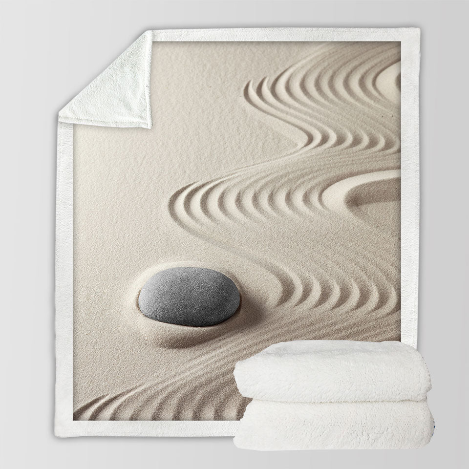 Smooth White Sand Sofa Blankets