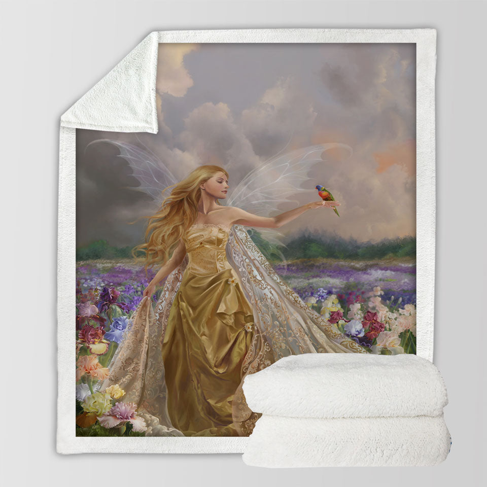 products/Sofa-Blanket-for-Girls-Flower-Field-and-the-Beautiful-Blonde-Fairy