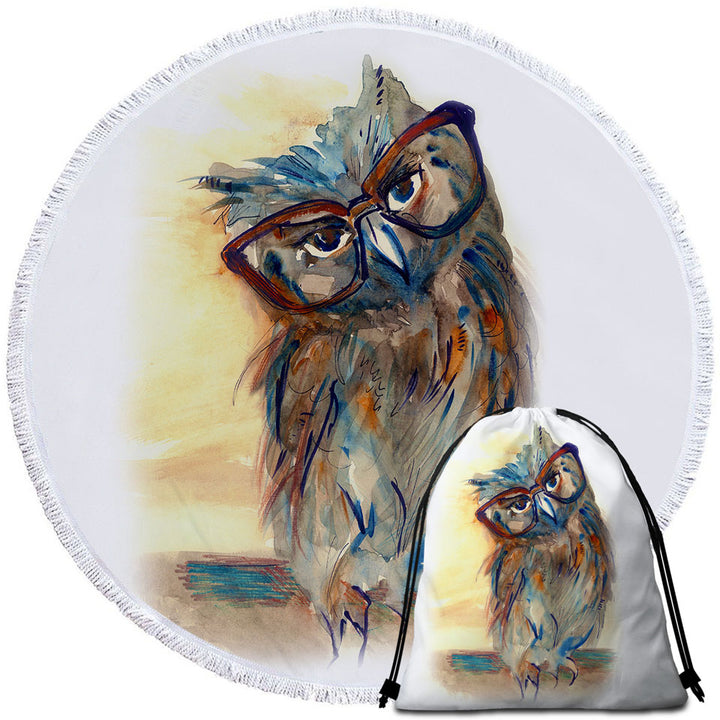 Sophisticated Chic Owl Beach Towels On Sale