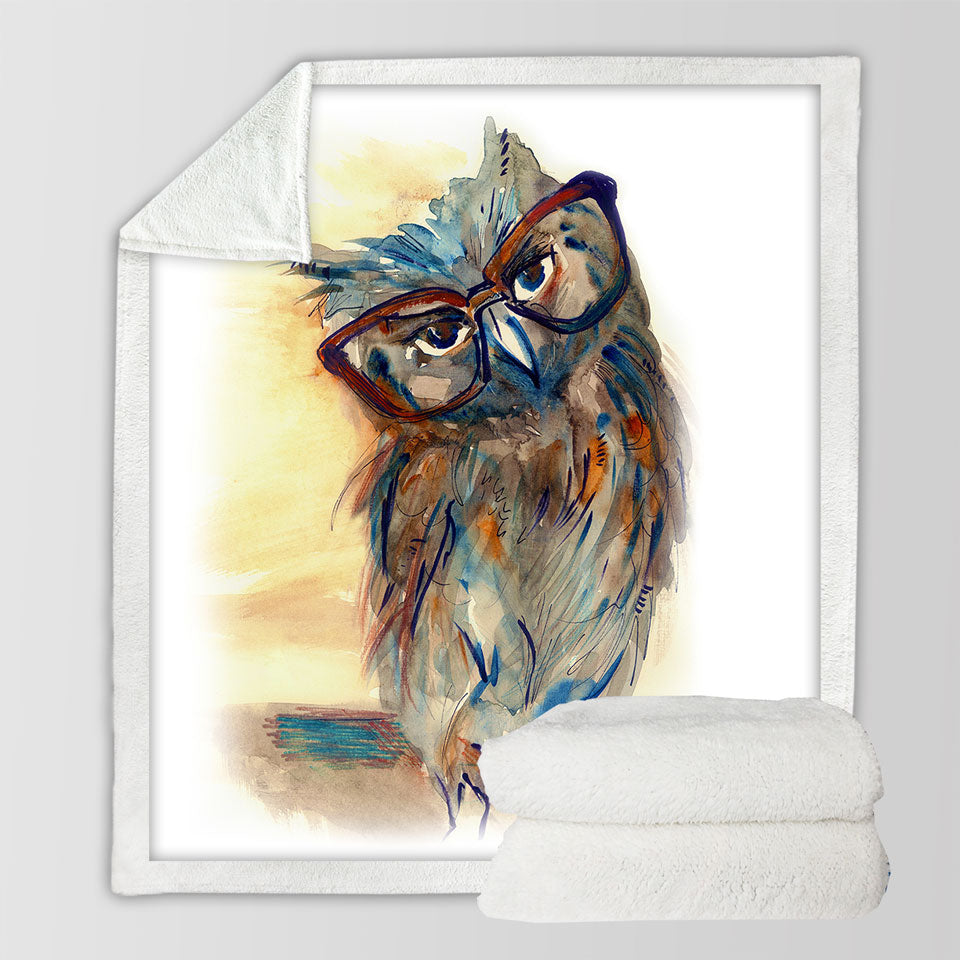 Sophisticated Chic Owl Lightweight Blankets