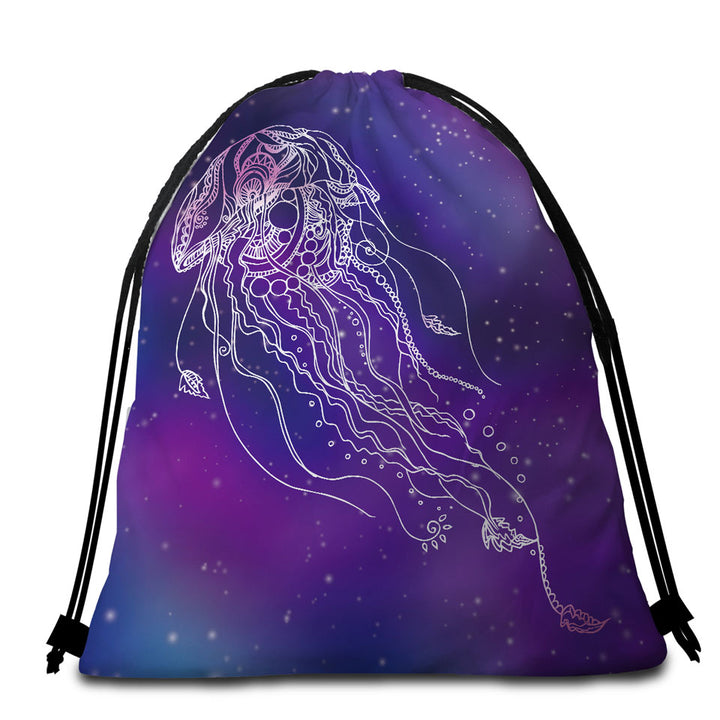 Space Background Jellyfish Beach Towel Pack