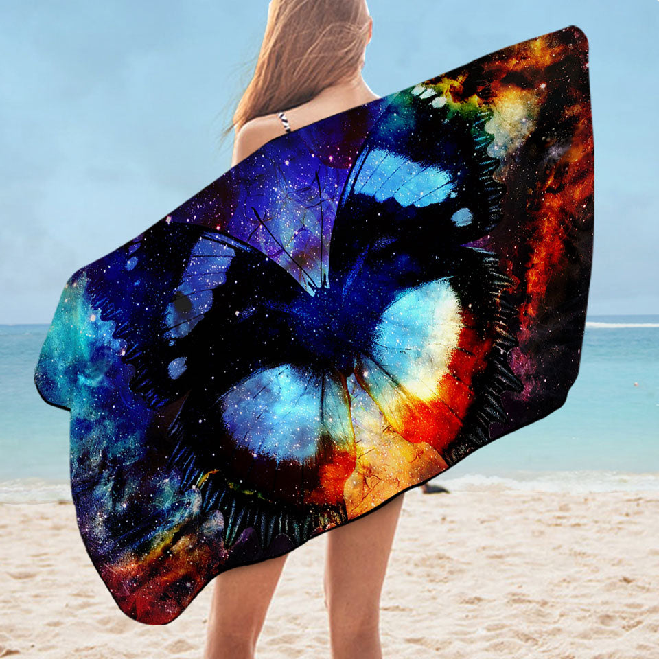 Space Butterfly Pool Towels