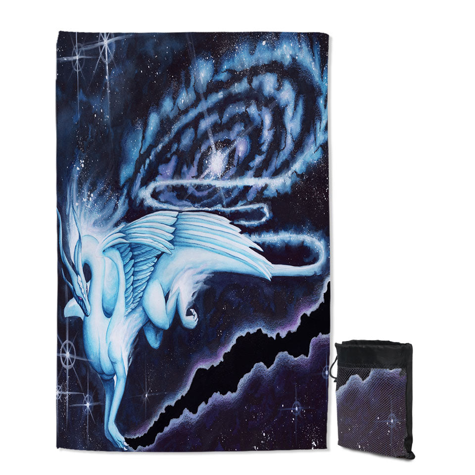 Space Galaxy Dragon Swimming Towels Soaring through the Cosmos